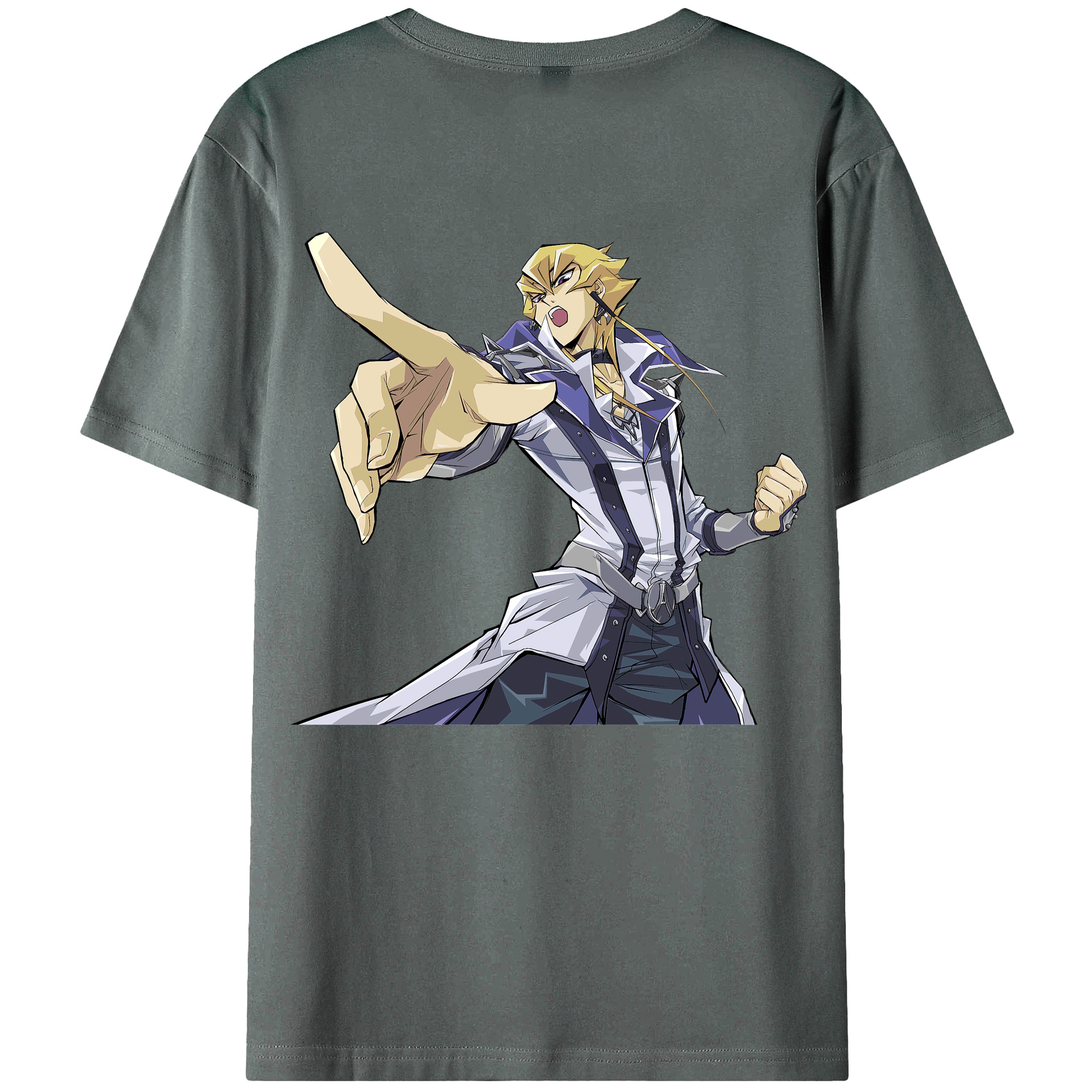 （画像用） 遊☆戯☆王 Yu-Gi-Oh! 綿100％ メンズ半袖Tシャツ（バックプリント） 通気性